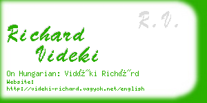 richard videki business card